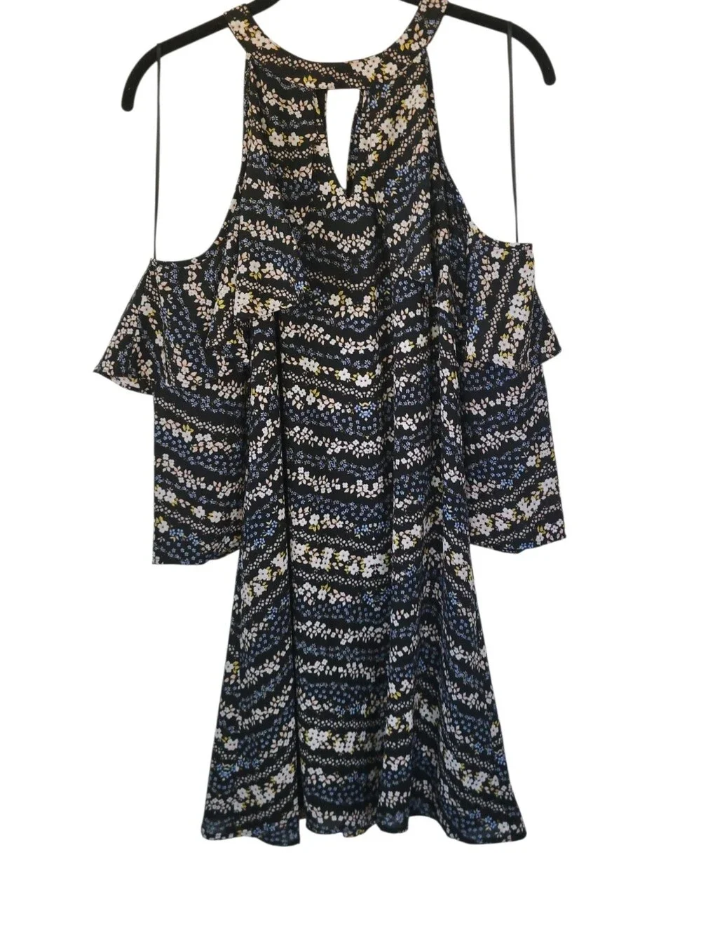 cream dress with black polka dots Mint Velvet Cream Polka Dot Tie Maxi Dress | Size 6 | Cream | Long Sleeve main image 1